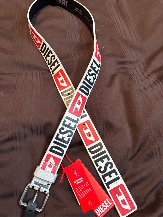 Diesel Other - Diesel White, Black & Red Logo Adjustable Men’s Belt Bag Strap